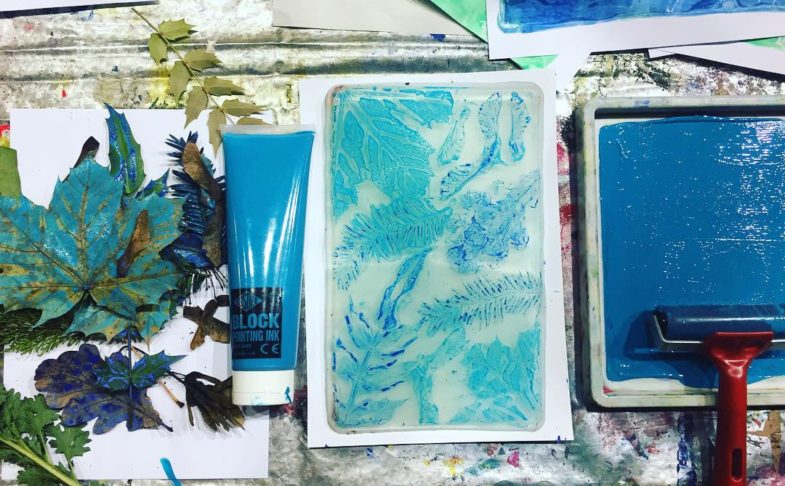 Introduction to Gel Plate Printing with Natural Form / Half Day Workshop
