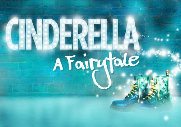 Sparkly letters reading Cinderella A fairytale and some Doc Marten boots