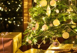 Christmas tree - part of the Christmas activities at Nostrell