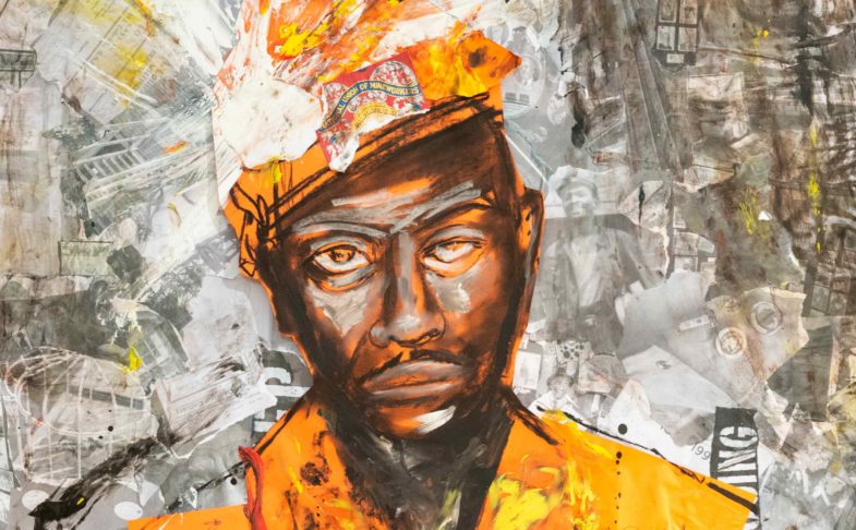 Painting of a miner in the Digging Deep exhibition