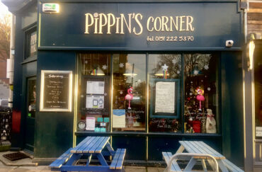 Exterior photo of Pippin's Corner cafe in Liverpool