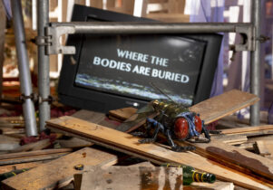 Lindsey Mendick, Where The Bodies Are Buried, installation view at YSP, 2023. Courtesy the artist. Photo © Jonty Wilde, courtesy YSP