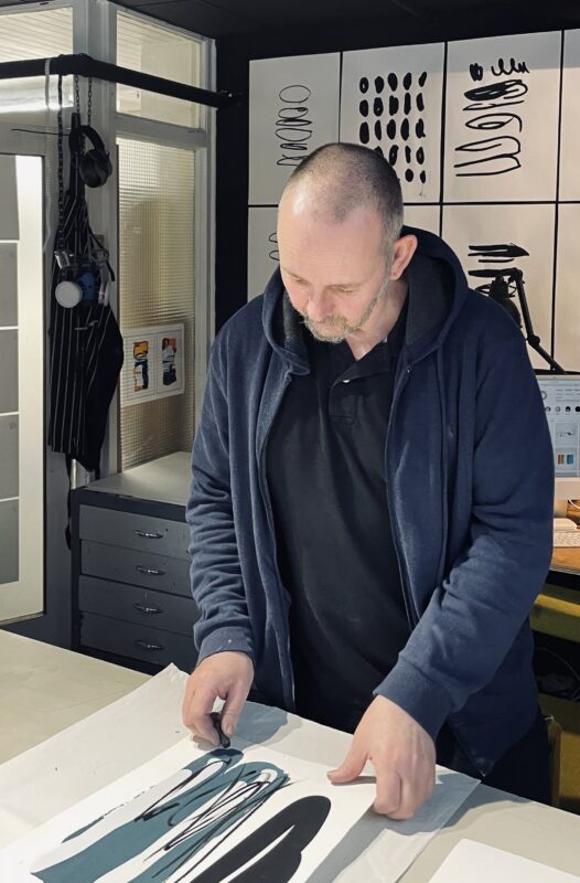 Joey Collins studio at Hotbed Press, Salford