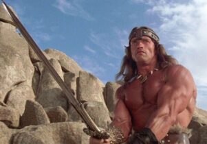 An image of Conan The Barbarian, holding a sword