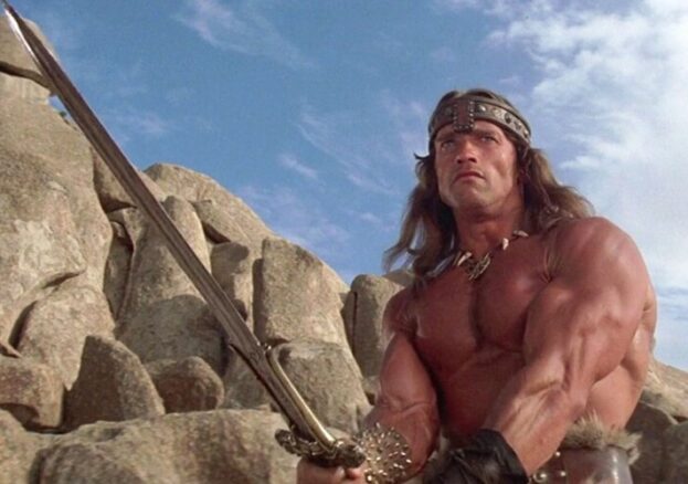 An image of Conan The Barbarian, holding a sword