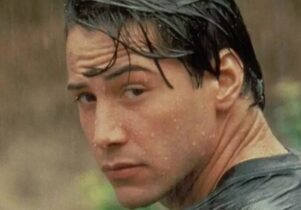 A still image of Keanu Reeves from the film Point Break 