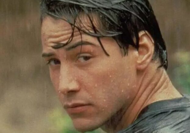 A still image of Keanu Reeves from the film Point Break