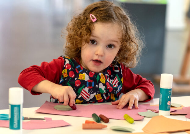 A child drawing Easter at the People's History Museum