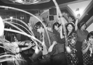 Korean women dance in a bar