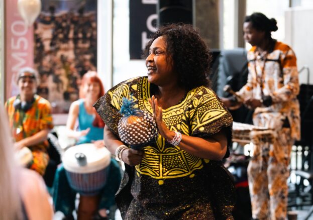 Photo of female percussionist