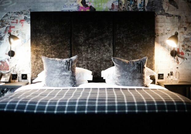 A club bedroom at Malmaison Leeds