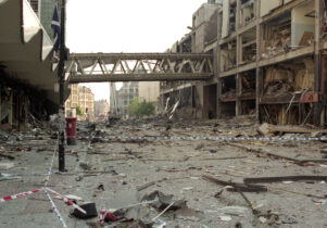 Manchester Destruction after IRA Bomb