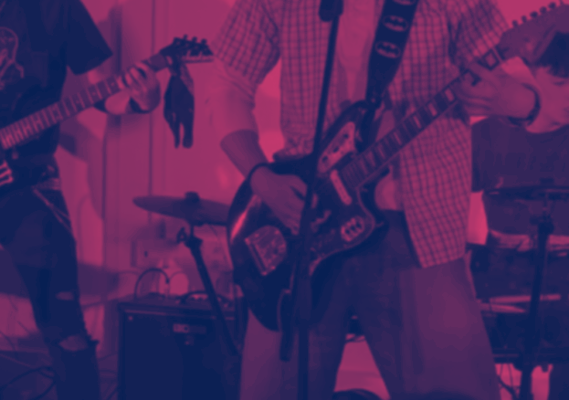 A youth band playing guitars Slam Dunk & Launchpad Youth Showcase