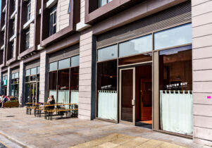 The exterior of Sister Ray restaurant.