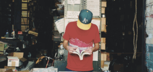looking through junk