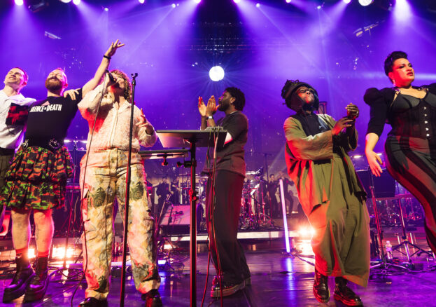 Images of The Age of Consent artists on stage 