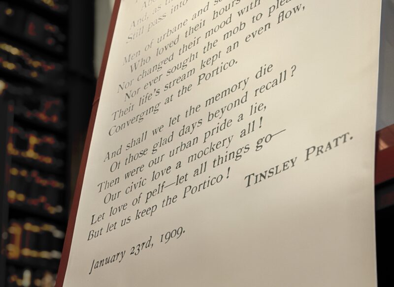 Image by Beth Castle, courtesy of The Portico Library.