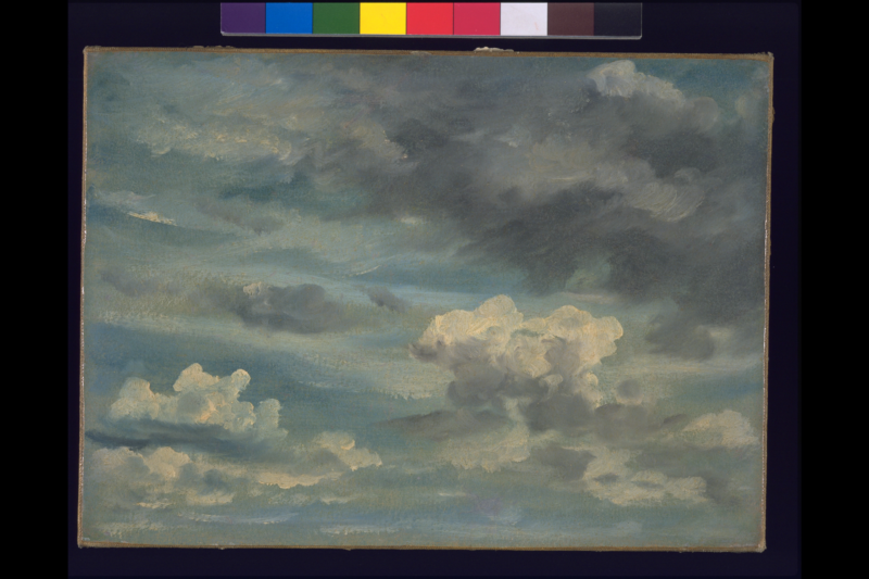 Study of Clouds (1821) John Constable, Oil on paper and canvas. Courtesy The Whitworth, University of Manchester