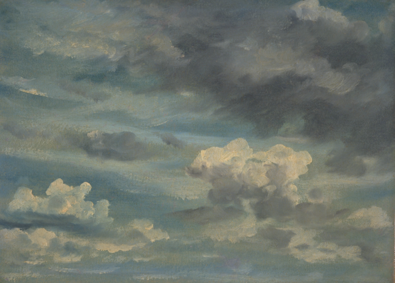 Study of Clouds (1821) John Constable, Oil on paper and canvas. Courtesy The Whitworth, University of Manchester
