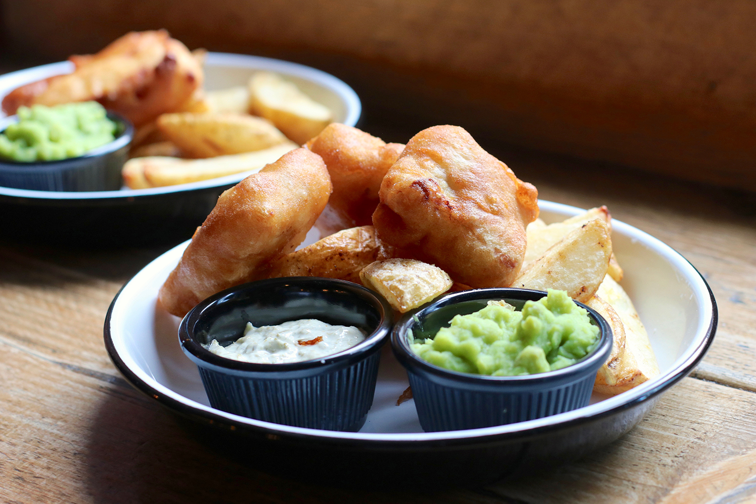 Fish, chips and peas