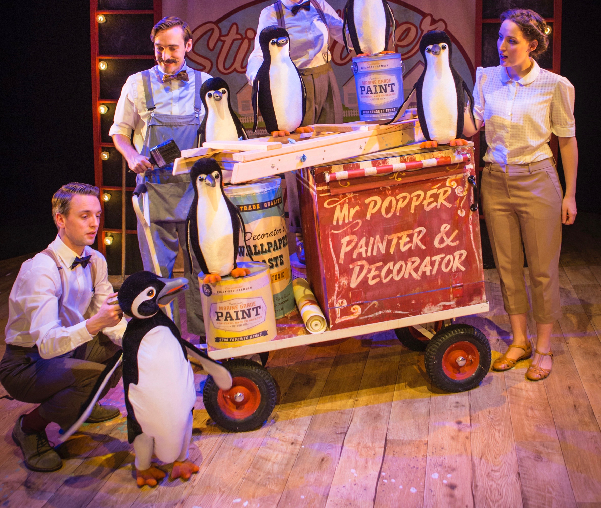 Cast members in Mr Popper's Penguins